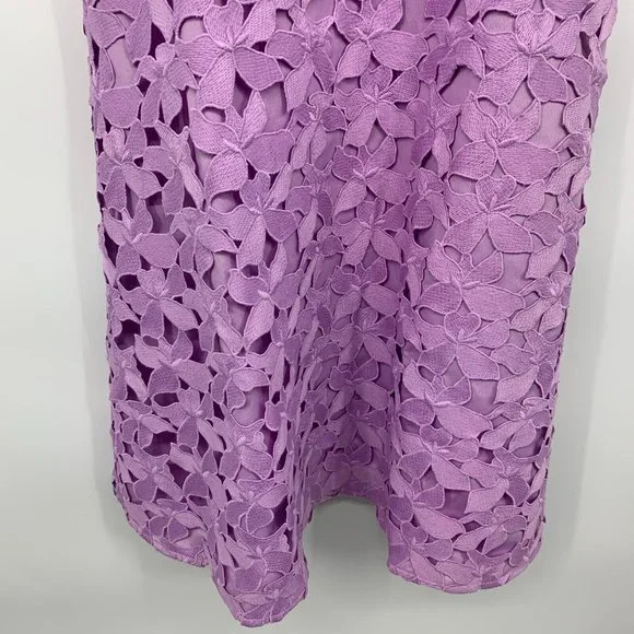J.Crew Dress Purple Lace Sleeveless Sweetheart Midi NWT - Picture 4 of 10